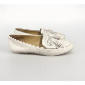Women’s Ann Taylor Ursula Croco Tassel Loafer 7.5  Coastal Grandma
